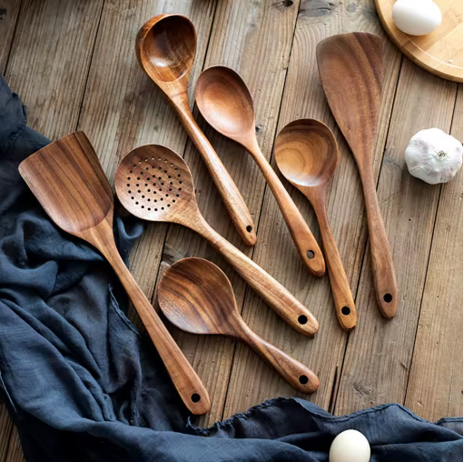 Wooden Kitchen Cooking Set 7 pieces