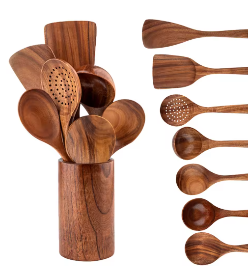 Wooden Kitchen Cooking Set